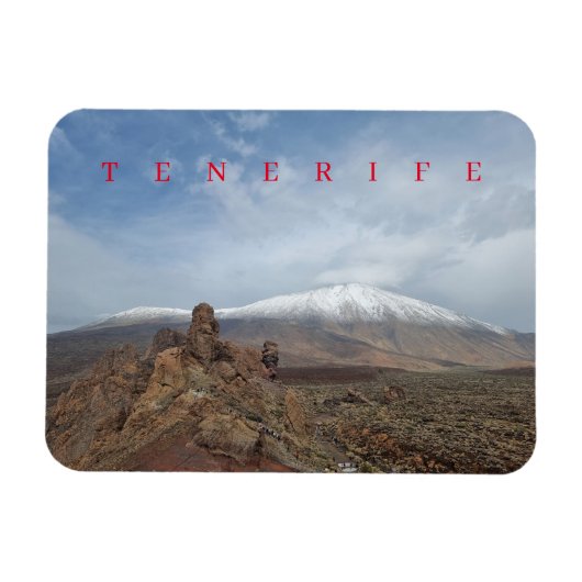 Teneriffa Teide mit Blick auf den Kühlschrankmagne Magnet (Horizontal)