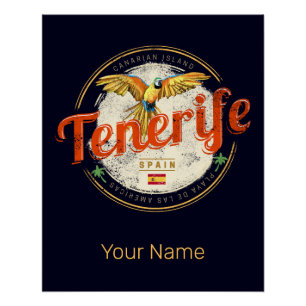 Teneriffa und Papagei Kanarische Inseln Spanien Vi Poster