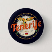 Teneriffa und Parrot Kanarische Inseln Spanien Vin Button (Vorderseite)