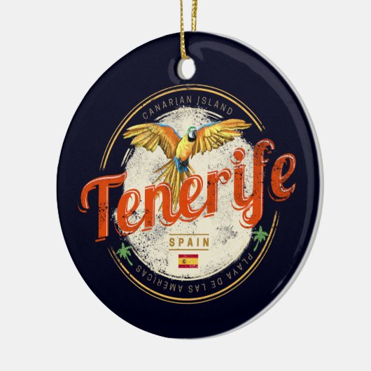 Teneriffa und Parrot Kanarische Inseln Spanien Vin Keramik Ornament (Links)