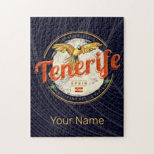 Teneriffa und Parrot Kanarische Inseln Spanien Vin Puzzle (Vertikal)