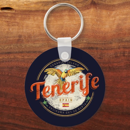 Teneriffa und Parrot Kanarische Inseln Spanien Vin Schlüsselanhänger (Vorderseite)