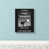 Tenets of Taekwondo Moon Kick Leinwanddruck (Insitu (Holzboden))