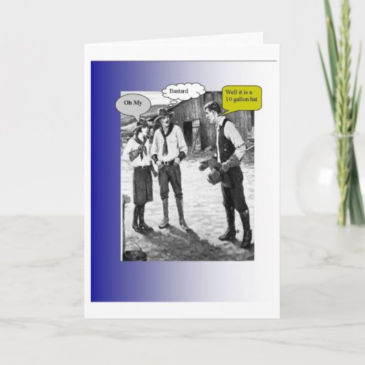 tengallon Bday für ihm-blaues Karte (Vorderseite)