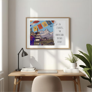 Tengboche-Kloster Everest Spirituelle Motivation Poster