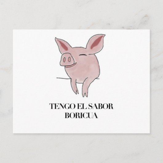 Tengo el Sabor Boricua. Postkarte (Vorderseite)