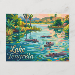 Tengréla-See (Flusspferde) Burkina Faso Postkarte