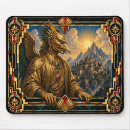 Tengu, Art Deco Mythisch Mousepad