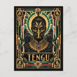 Tengu, Art Deco Mythisch Postkarte