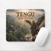 Tengu Crow-Kloster Dark Realism Mousepad (Mit Mouse)