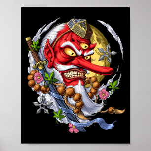Tengu japanischer Demon Poster