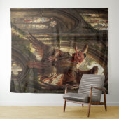 Tengu Perched in the Ruined Cathedral Wandteppich (Beispiel (Horizontal))