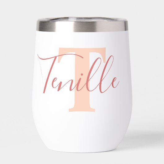Tenille name meaning monogram burnt orange pink (Rückseite)