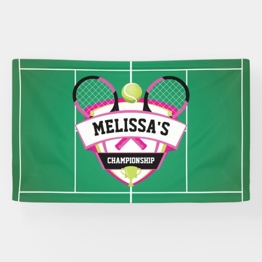 Tenis party backdrop banner (Horizontal)
