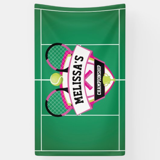 Tenis party backdrop banner (Vertikal)