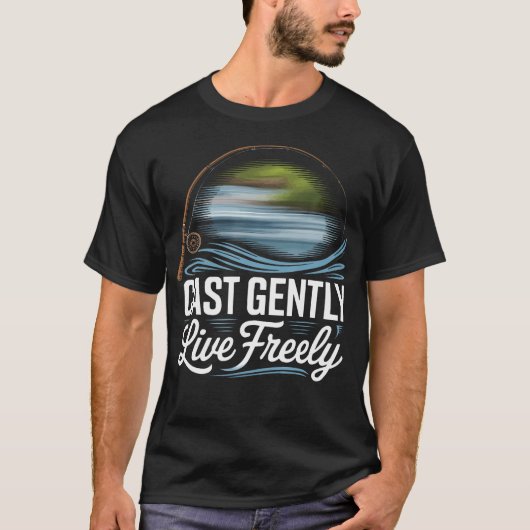 Tenkara-Angler Fixed-Line T-Shirt (Vorderseite)