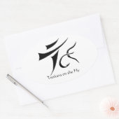Tenkara auf dem Fly Oval Sticker (Umschlag)