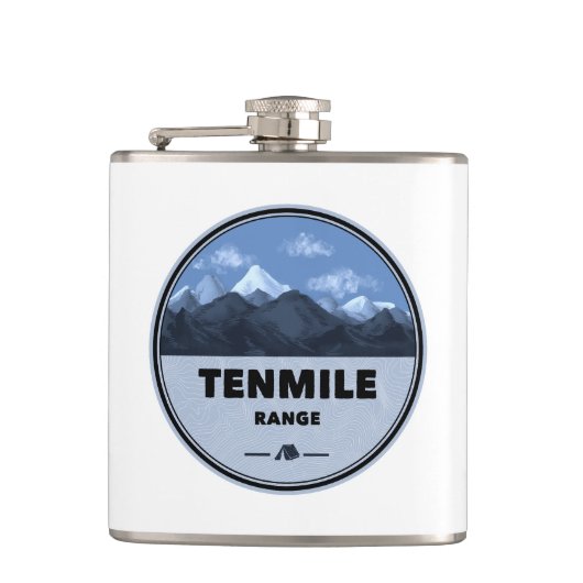 Tenmile Range Colorado Camping Flachmann (Vorderseite)