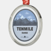 Tenmile Range Colorado Camping Ornament Aus Metall (Links)