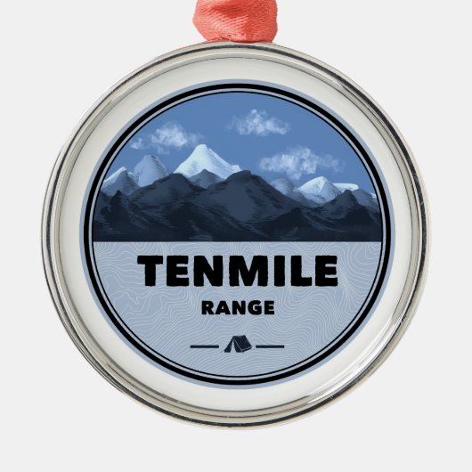 Tenmile Range Colorado Camping Ornament Aus Metall (Vorne)
