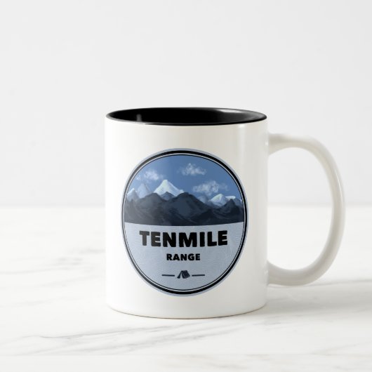 Tenmile Range Colorado Camping Zweifarbige Tasse (Rechts)