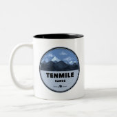 Tenmile Range Colorado Camping Zweifarbige Tasse (Links)