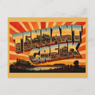 Tennant Creek NT Vintage Reise Kunst Postkarte