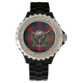 Tennant Scottish Clan Tartan & Crest Armbanduhr