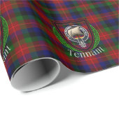 Tennant Scottish Clan Tartan & Crest Geschenkpapier (Rolleneckpunkt)