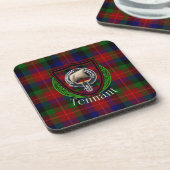 Tennant Scottish Clan Tartan & Crest Getränkeuntersetzer (Linke Seite)