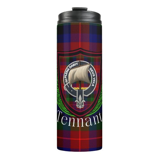Tennant Scottish Clan Tartan & Crest Thermosbecher (Vorderseite)