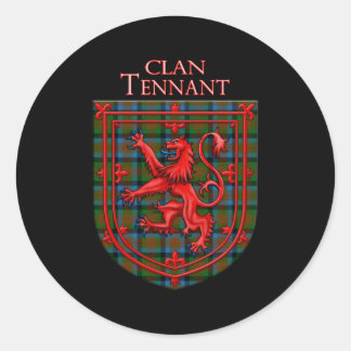 Tennant Tan Scottish Kariert Lion Rampant Runder Aufkleber