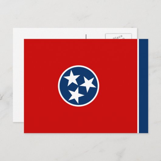 Tennesseanfahne, Flagge von Tennessee Postkarte (Vorne/Hinten)