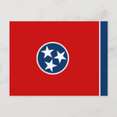 Tennesseanfahne, Flagge von Tennessee Postkarte (Vorderseite)