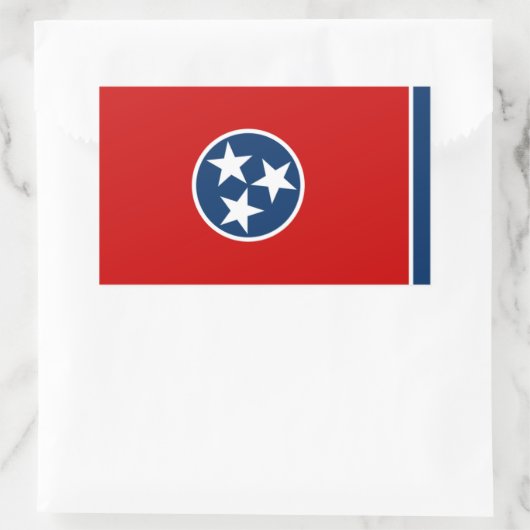 Tennesseanfahne, Flagge von Tennessee Rechteckiger Aufkleber (Tasche)