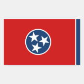 Tennesseanfahne, Flagge von Tennessee Rechteckiger Aufkleber (Vorderseite)