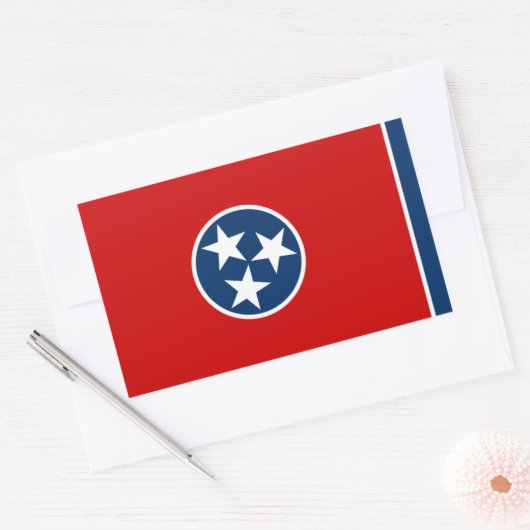 Tennesseanfahne, Flagge von Tennessee Rechteckiger Aufkleber (Umschlag)