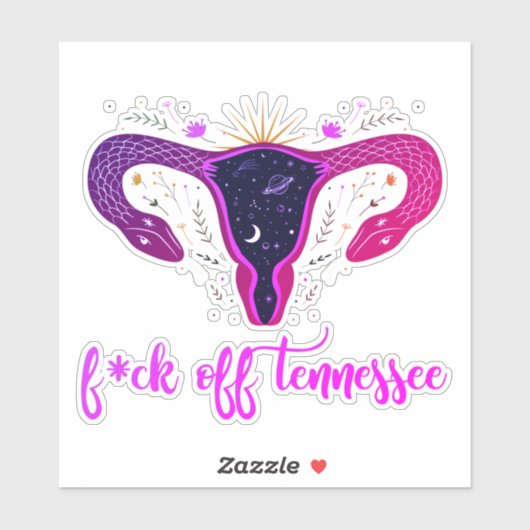 Tennessee Abortion Ban Celestial Uterus Car Decal Aufkleber (Blatt)