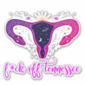 Tennessee Abortion Ban Celestial Uterus Car Decal Aufkleber (Vorderseite)