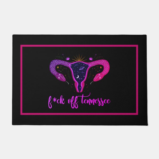 Tennessee Abortion Ban Celestial Uterus Protest Fußmatte (Vorderseite)
