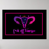 Tennessee Abortion Ban Celestial Uterus Protest Poster (Vorne)