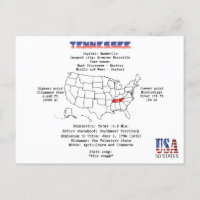 Tennessee American Staat auf einer Karte und nützl