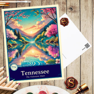 Tennessee   Anime Style Cel Schattenkarte Postkarte