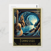 Tennessee | Art Deco Postkarte (Vorne/Hinten)