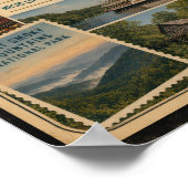 Tennessee Authentischer Vintage-Stil Poster (Ecke)