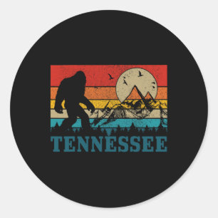 Tennessee Bigfoot Vintage Berge Nashville Hiki Runder Aufkleber