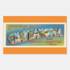 Tennessee, Blatt 4 Chattanooga-Aufkleber Rechteckiger Aufkleber