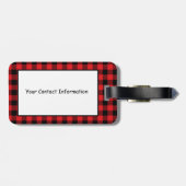 Tennessee Buffalo Karierter Gepäcktag Gepäckanhänger (Rückseite horizontal)