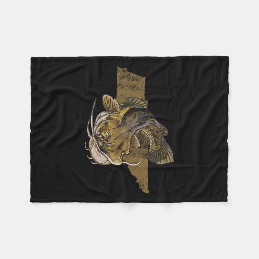 Tennessee Catfish Fisch Fisch Fleecedecke (Vorderseite (Horizontal))