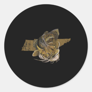Tennessee Catfish Fisch Fisch Runder Aufkleber